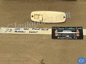 OEM 1971 1972 1973 1974 1975 1976 Cadillac Deville Calais 1971 1972 1973 1974 1975 1976 1977 1978 Eldorado FRONT SEAT BACK RELEASE LEVER HANDLE KNOB - OFF WHITE - #9836756/#9836755